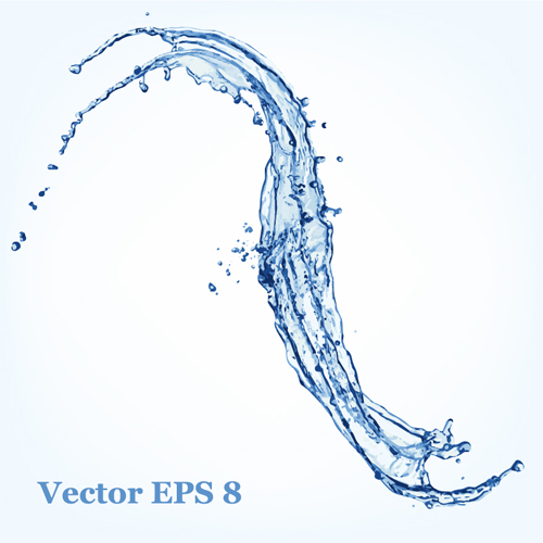 Water splash effect vector background set 18  