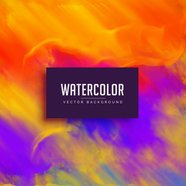 Watercolor flowing vector background 04  