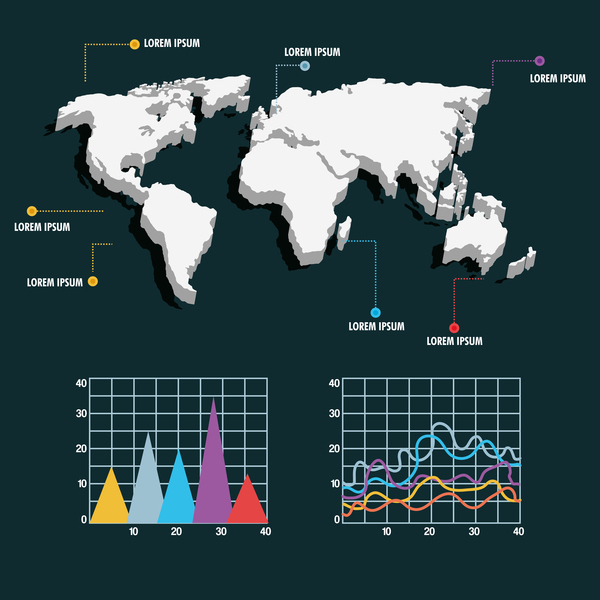 Welt-Infografik Vorlage Vektor Material 03  