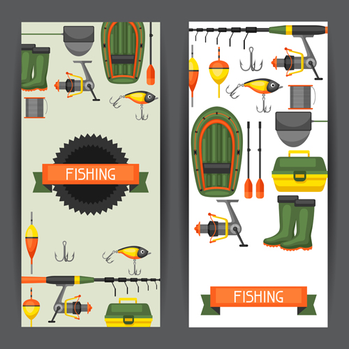 fishing supplies vector illustration vector 06  