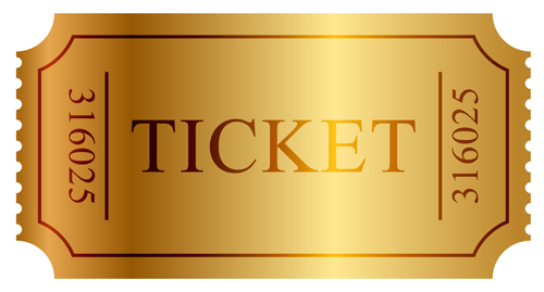 Vector Gold ticket design elements 03  