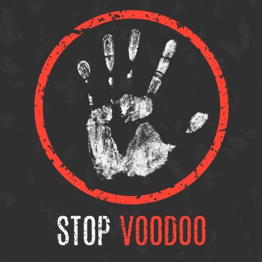 Stop Voodoo teken vector  