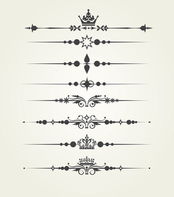 Borderline ornaments retro vector 02  