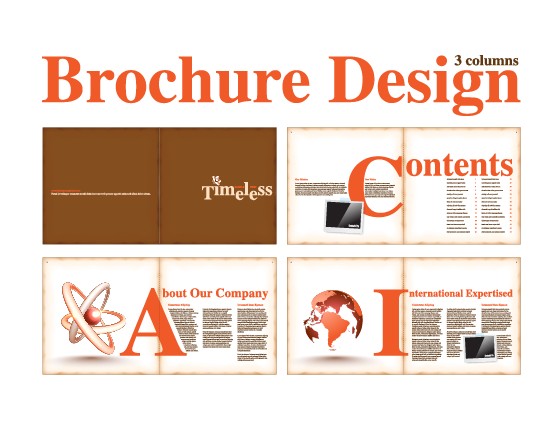 Vector Brochure and magazine layout design set 02  
