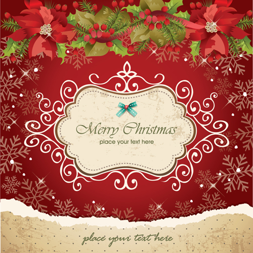 Vector set of Christmas cards backgrounds art 02  