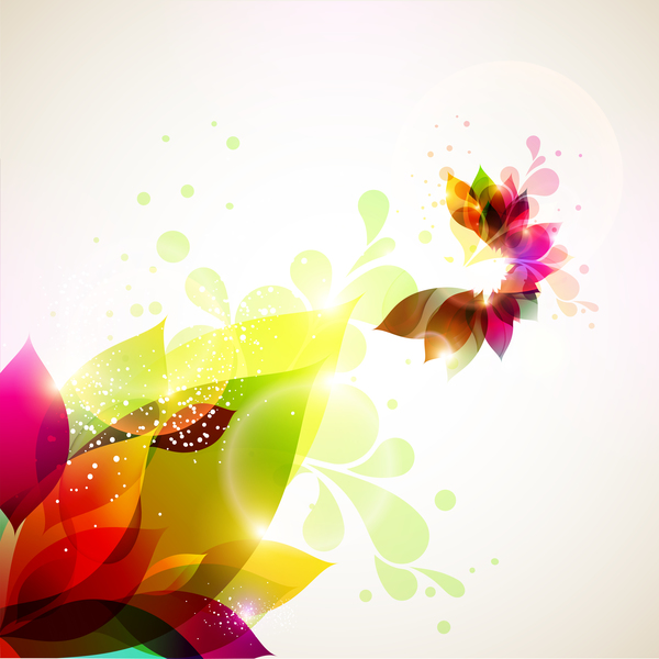 Dream floral abstract background vectors 01  
