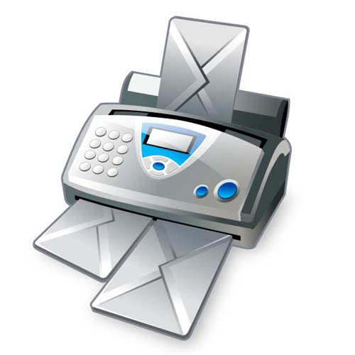 Fax machine icon vector  