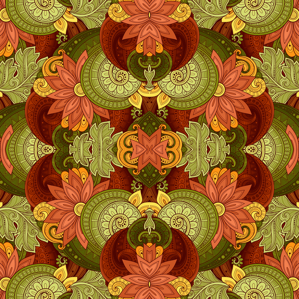 Floral retro pattern seamless vector 03  