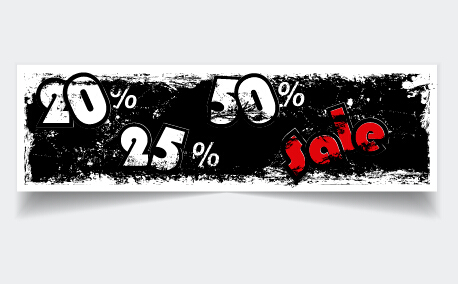 Grunge black friday sale banner vector 02  