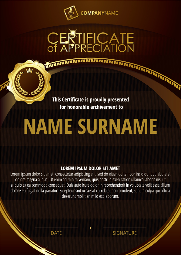 Luxury diploma and certificate template vector design 06  