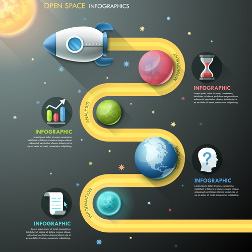 Open space infographic vector template 07  