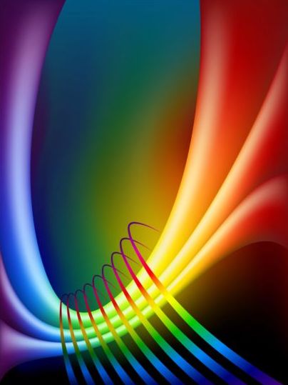 Rainbow abstrakt bakgrund vektor material 01  