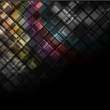 Rainbow with black background vector set 04  