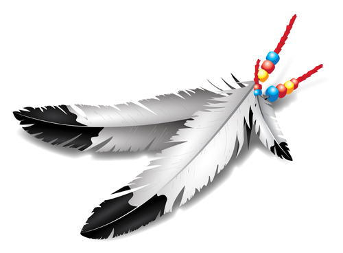 Realistic feather illustration design vector 02  