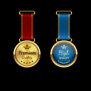 Sparkling award medal vector set 01  