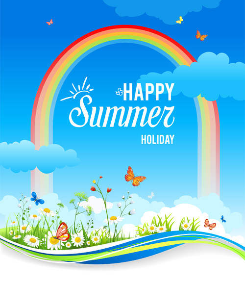 Summer holiday natural background art 02  