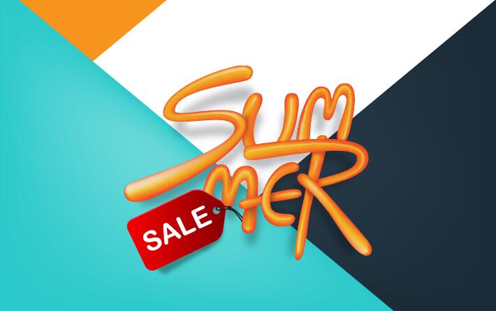 Summer sale poster vector template 02  
