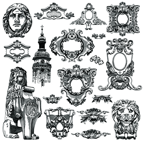 Victorian style decorative elements vector graphics 02  