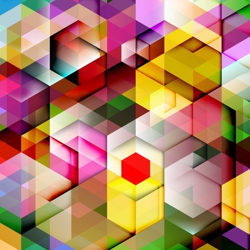 vecteurs de milieux abstraites hexagones colorés 12  