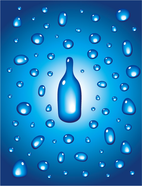 Blue Drops water vector backgorunds 