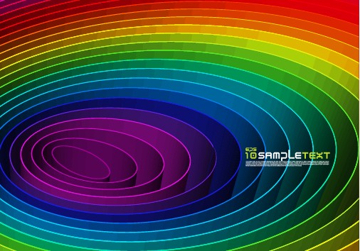 Dynamic rainbow backgrounds vector 01  