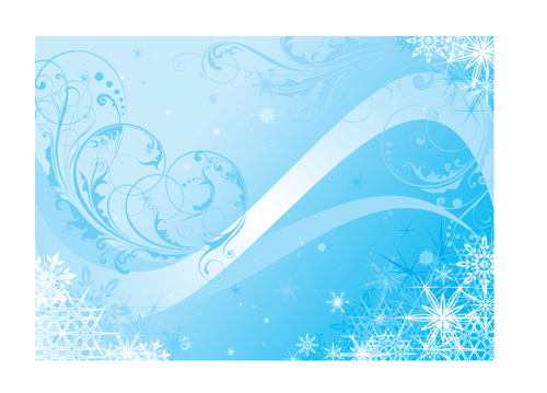 Set of Shiny Snowflakes background art vector 05  