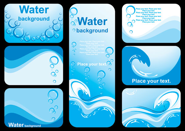 Beautiful water background Vector  