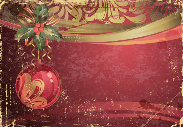 Garbage vintage Christmas vector backgrounds 01  