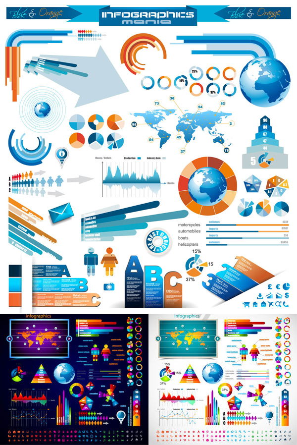 Color chart vector material  