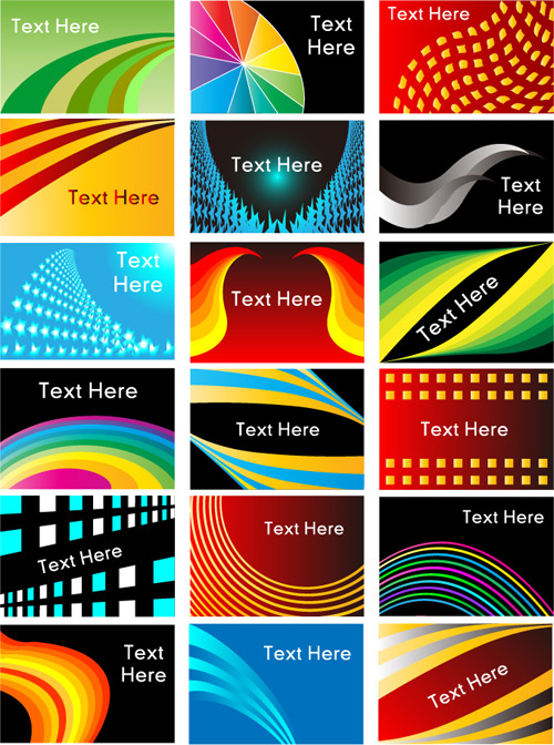 Dynamic line card vector graphic  