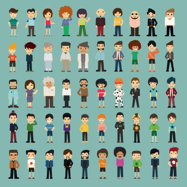 50 Kind cartoon characters vector material  