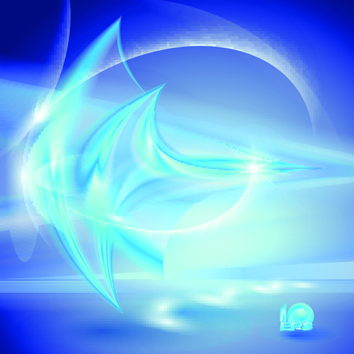 Elements of blue glass abstract background vector 03  