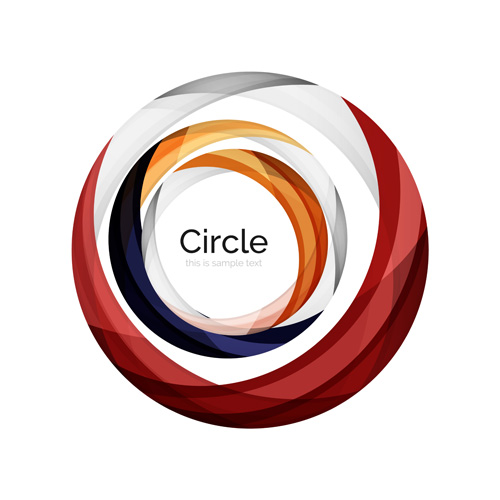Abstract circle colored background vector 02  