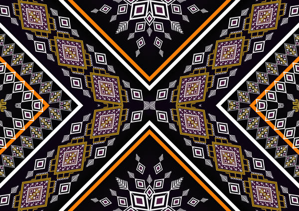 04 の美しい民族装飾パターン ベクトル  