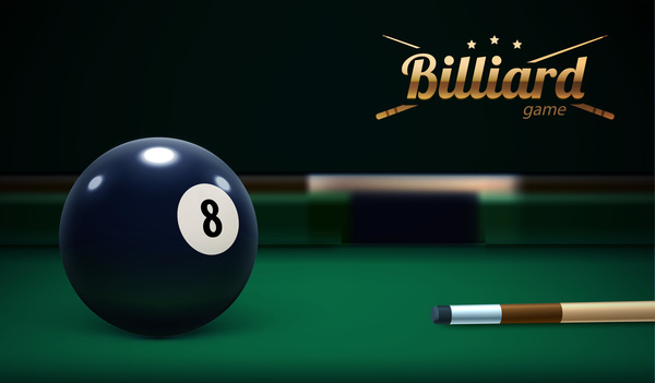 Billiard game creative background vector 02  