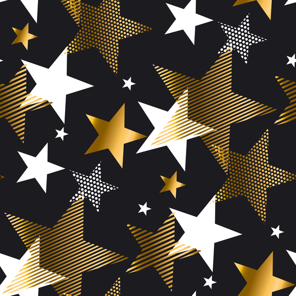 Christmas stars seamless pattern vectors 02  