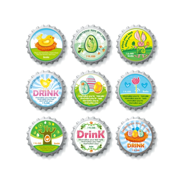 Creative bottle cap vector material  