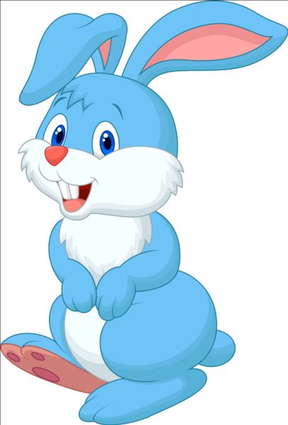 Cute cartoon rabbit design vector 04  