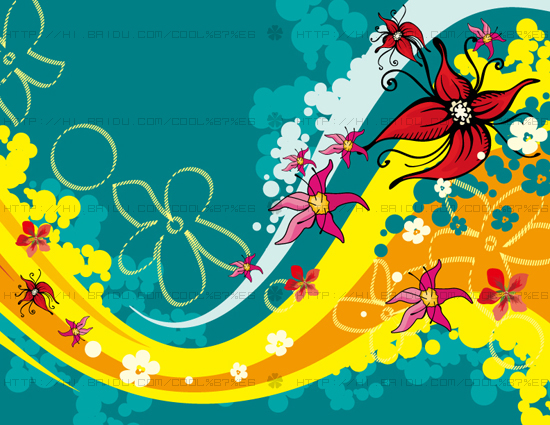 Fashion floral with abstract background vector 19  