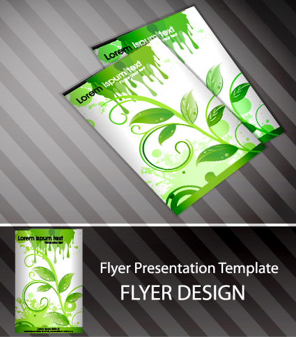 Set of Flyer presentation template design vector 02  