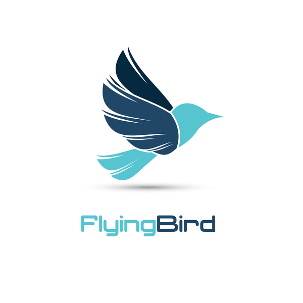 Flying bird logo vector  