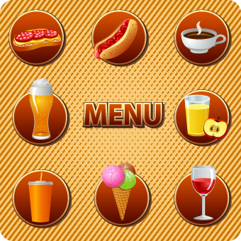 Various Food and drink design vector 06  