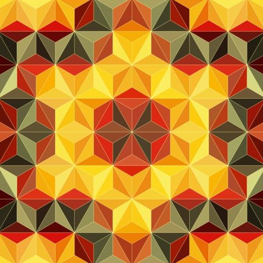 曼荼羅パターンベクトル03と幾何学的形状  
