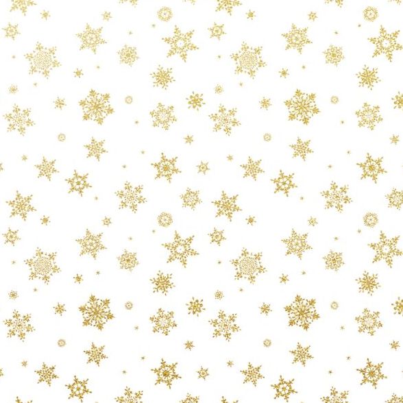 Gold snowflakes seamless pattern with white backgrounds vector 03  