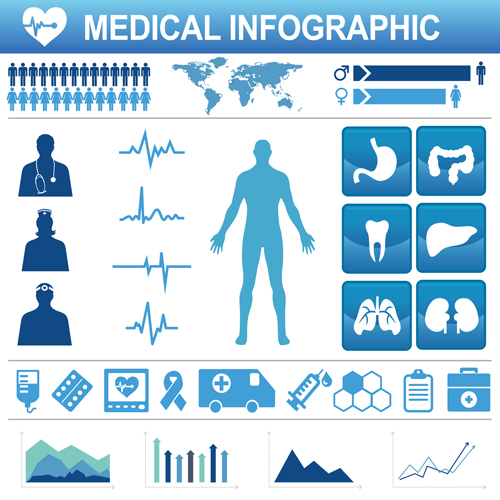 Medical health Infographic template vector 04  