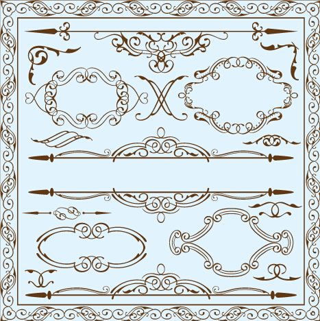 Simple frame with borders and ornaments vector design 06  