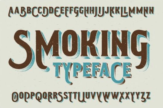 Roken lettertype vector 02  