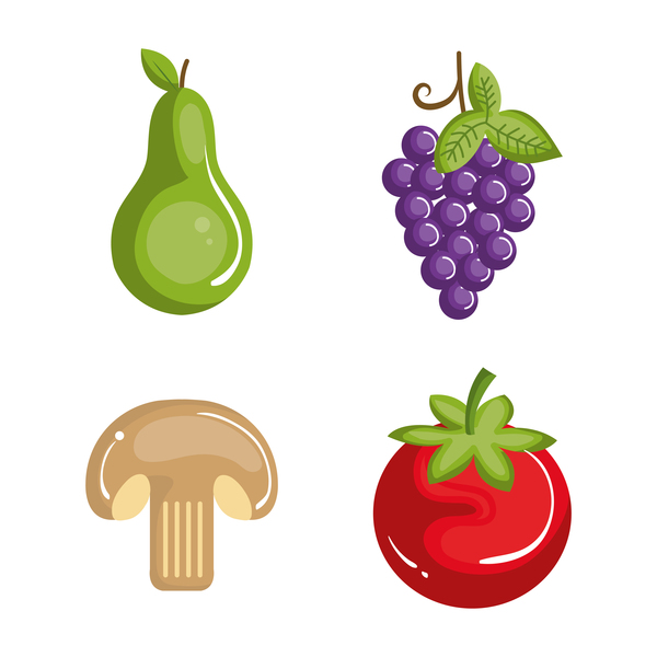 Sorts of fruit and vegetables vector 02  