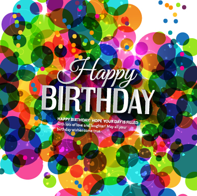 Template birthday greeting card vector material 10  