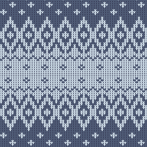 Traditional knitted background vector seamless pattern  